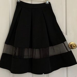 Express midi skirt with sheer panel